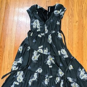 Free People Black Summer Floral Dress, never worn